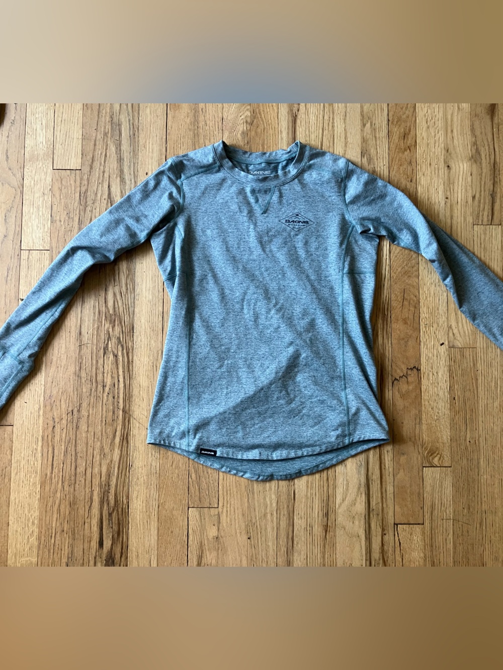 Dakine light blue long sleeved polyester base layer